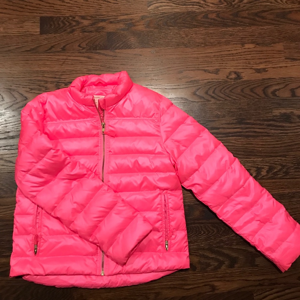 Neon Pink Crewcuts Girls Down Jacket